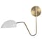 Nuvo Trilby 1-Light Wall Sconce - Matte White with Burnished Brass 60/7392 - alternate 3